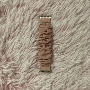 Beige Pink Scrunchie Watch Band